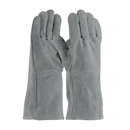 Pip Split Cowhide Leather Welder's Glove with Cotton Liner, 12PK 73-888A